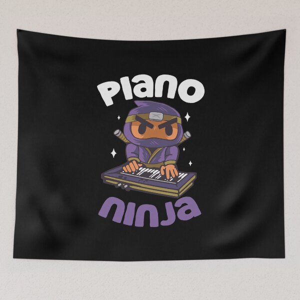 Item preview, Piano Ninja Pianist Warrior Funny Keyboard Player Asia designed and sold by DoSt-997.