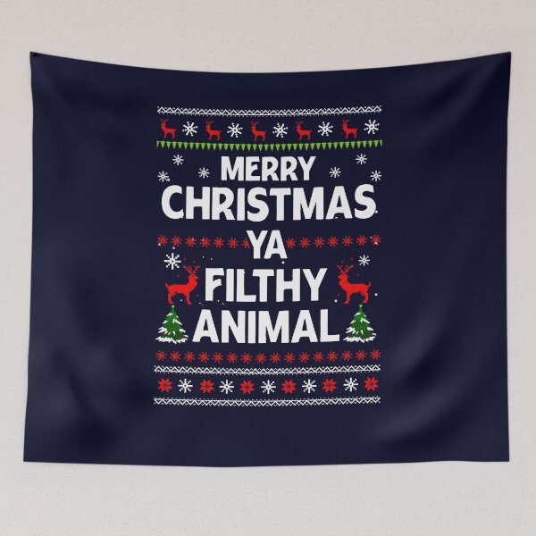 Item preview, Merry Christmas Ya Filthy Animal Ugly Christmas Sweater designed and sold by Simeon	 Dorelus.
