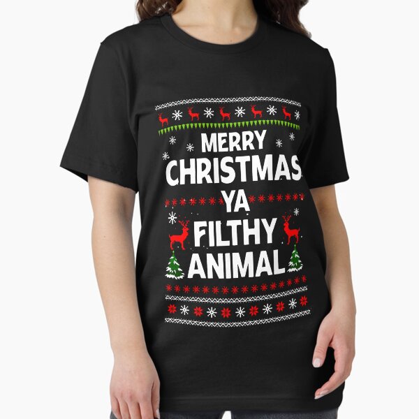 Item preview, Merry Christmas Ya Filthy Animal Ugly Christmas Sweater designed and sold by Simeon	 Dorelus.