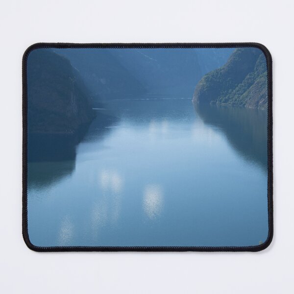 Item preview, Wonderful landscapes in Norway. Vestland. Beautiful scenery of Aurland fjord from the Aurlandsvangen view point facing to the village of Aurland and Flam. Sunny day (vertical) designed and sold by Maurizio Fabbroni.