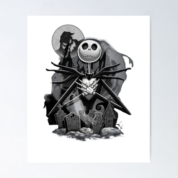 Jack Skellington and Zero Nightmare Before Christmas Inspired Art Print  Potser -  Sweden