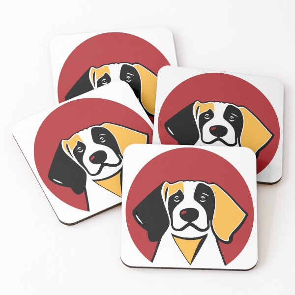 Item preview, Dog Portrait in Red Background. designed and sold by Belartee.