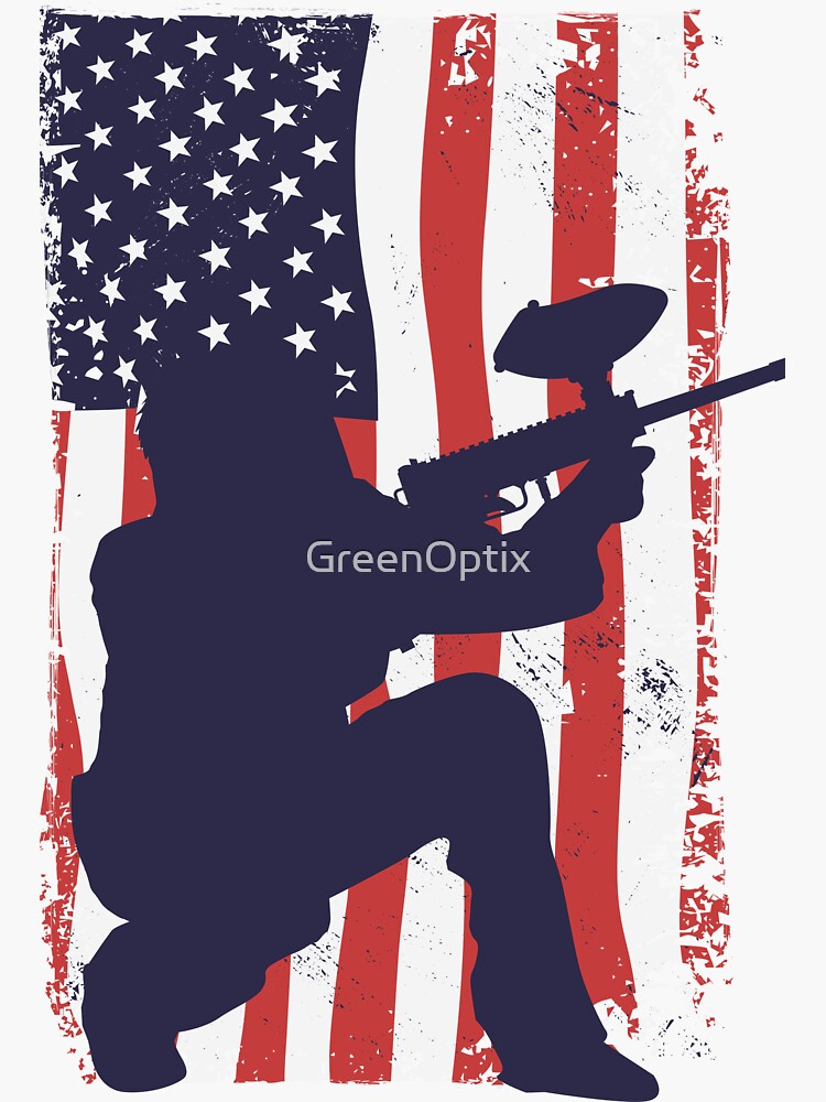 American flag Paintball by GreenOptix