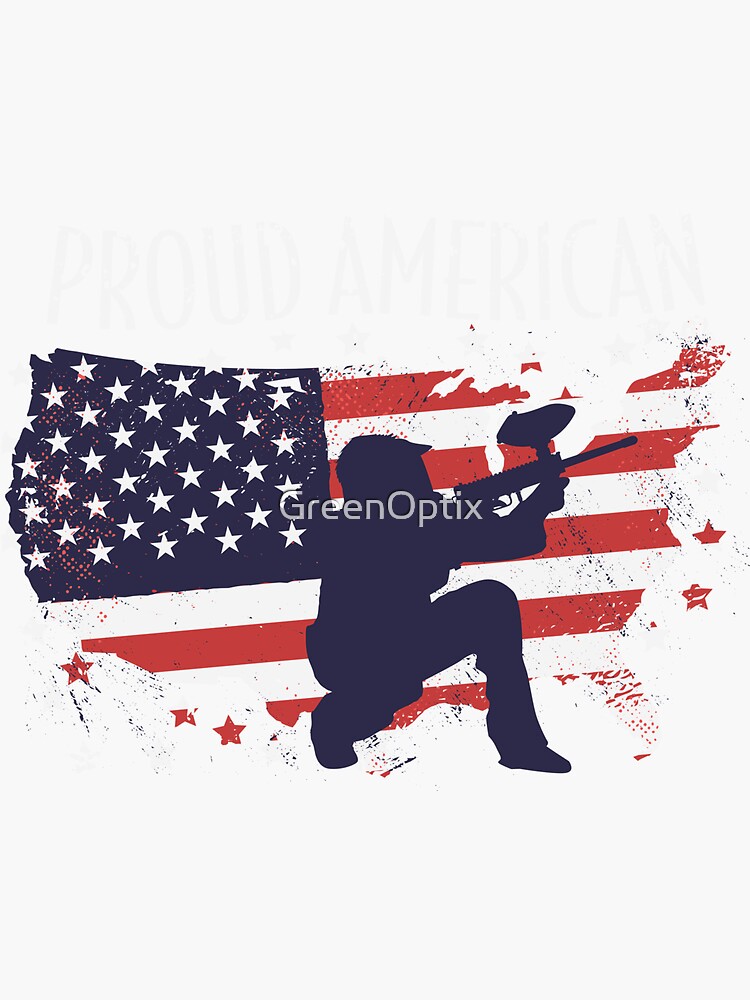 American flag Paintball by GreenOptix
