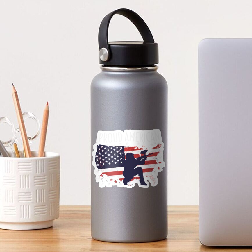 American flag Paintball Sticker