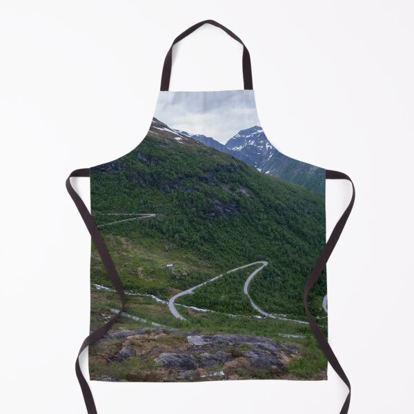 Item preview, Wonderful landscapes in Norway. Vestland. Beautiful scenery of winding roads and snowed mountains from the Gaularfjellet scenic route. Cloudy day. designed and sold by Maurizio Fabbroni.
