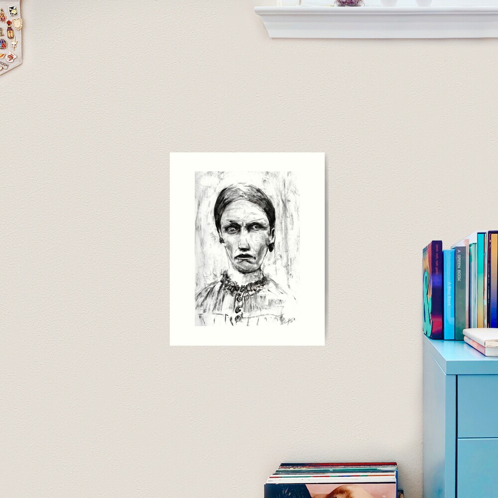 Asylum Series #2 - Charcoal Drawing - Portrait Art Print