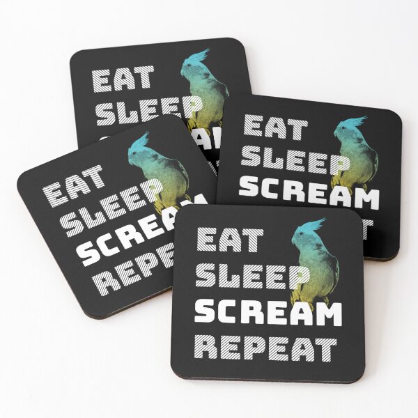Item preview, Eat Sleep Scream Repeat Cockatiel Parrot designed and sold by Alienphysique.