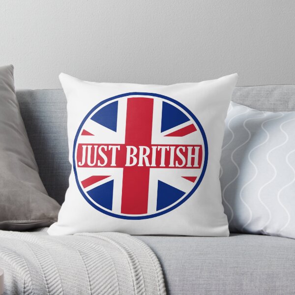 Just British Motoring Magazine Round Logo Throw Pillow