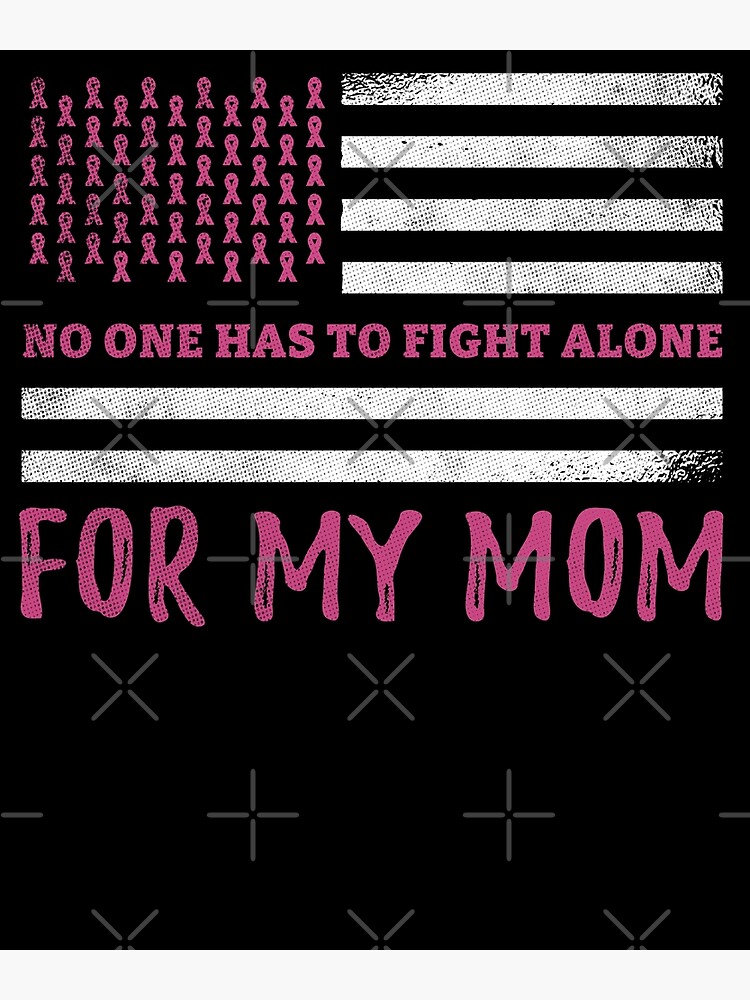 For Mom US Pink Flag Breast Cancer Awareness by ShirTomDesigns