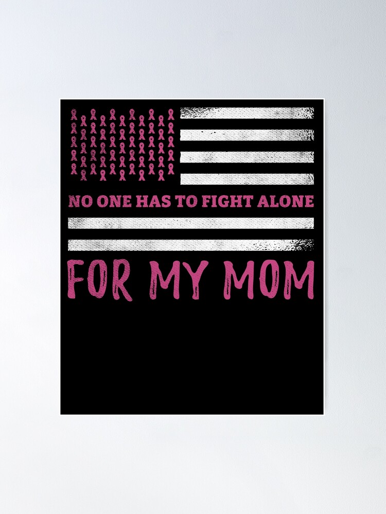 Alternate view of For Mom US Pink Flag Breast Cancer Awareness Poster