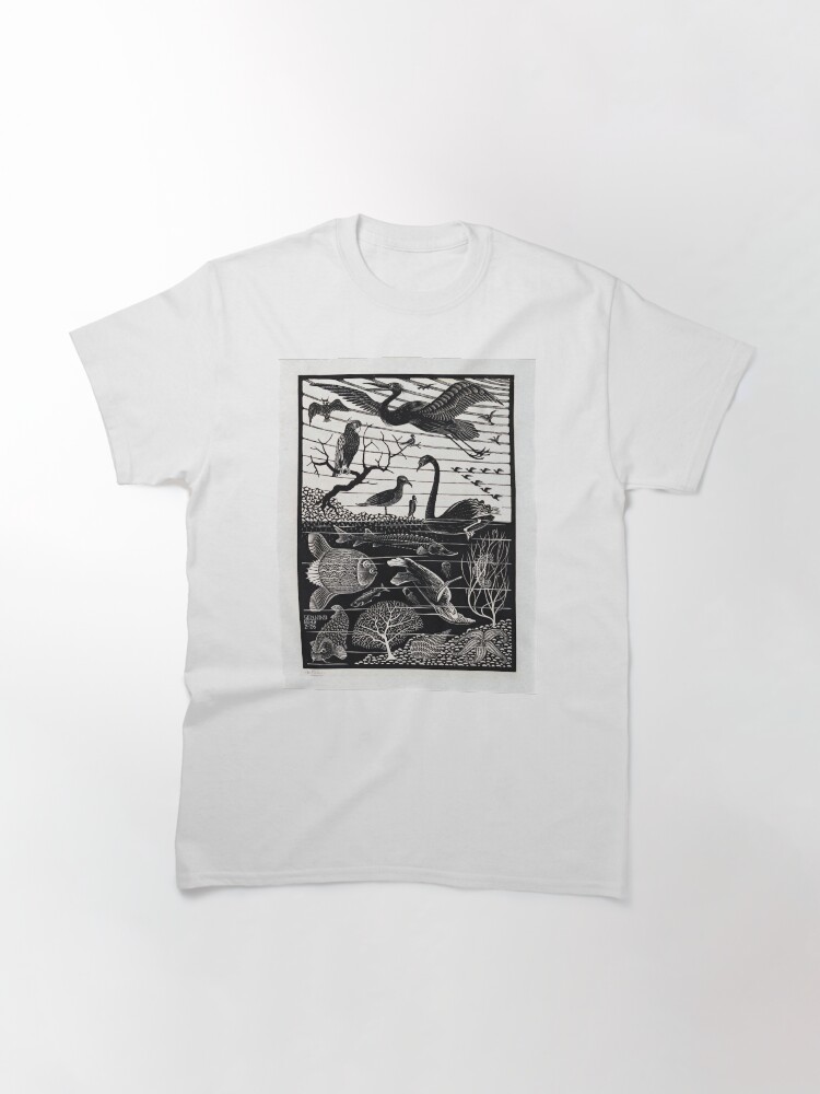 Alternate view of Escher - The Fifth Day of the Creation Classic T-Shirt