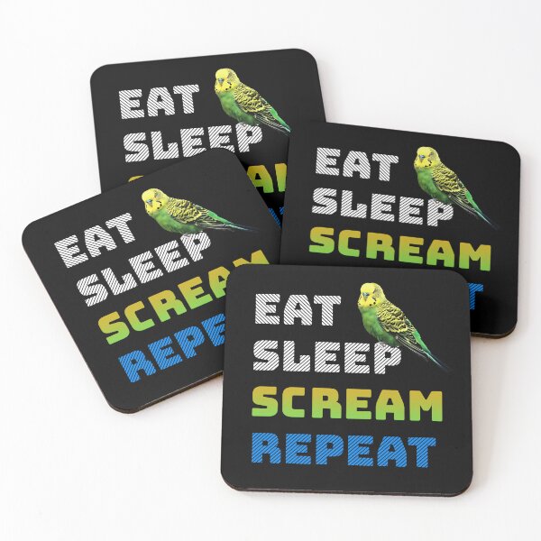 Item preview, Eat Sleep Scream Repeat Budgie designed and sold by Alienphysique.