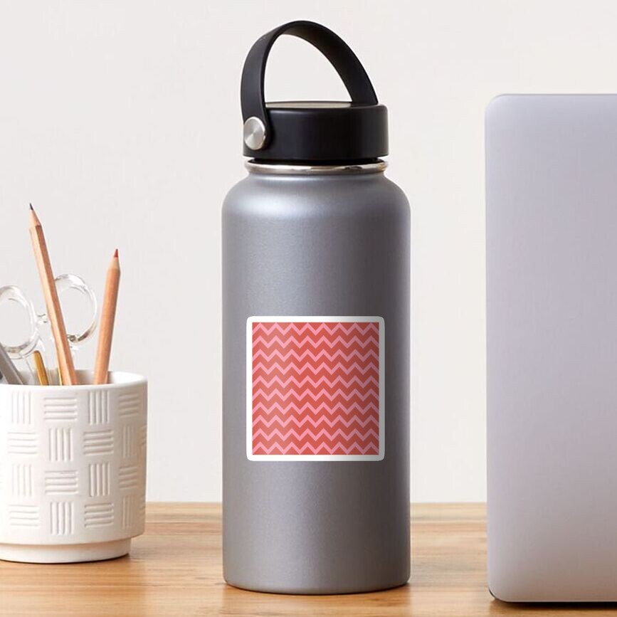 Pink Zig-zag Pattern Sticker