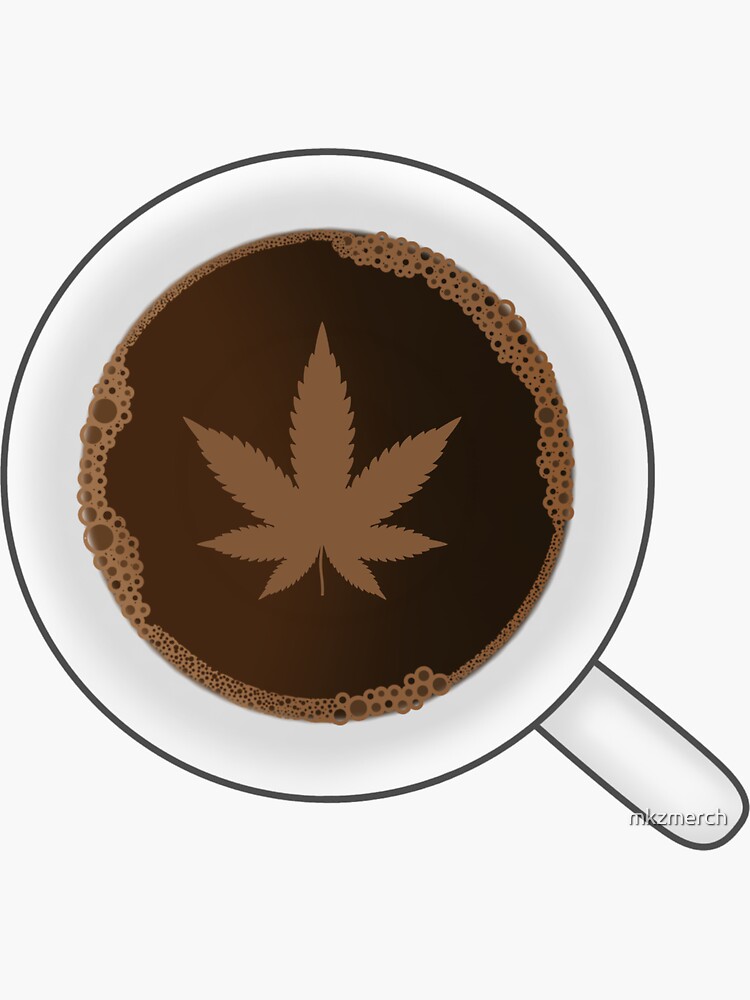 Coffee Art Cannabis Weed Leaf by mkzmerch