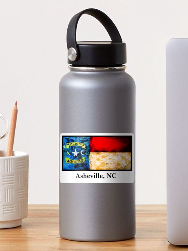 NC Flag (Asheville, NC) Sticker for Sale by barryknauff