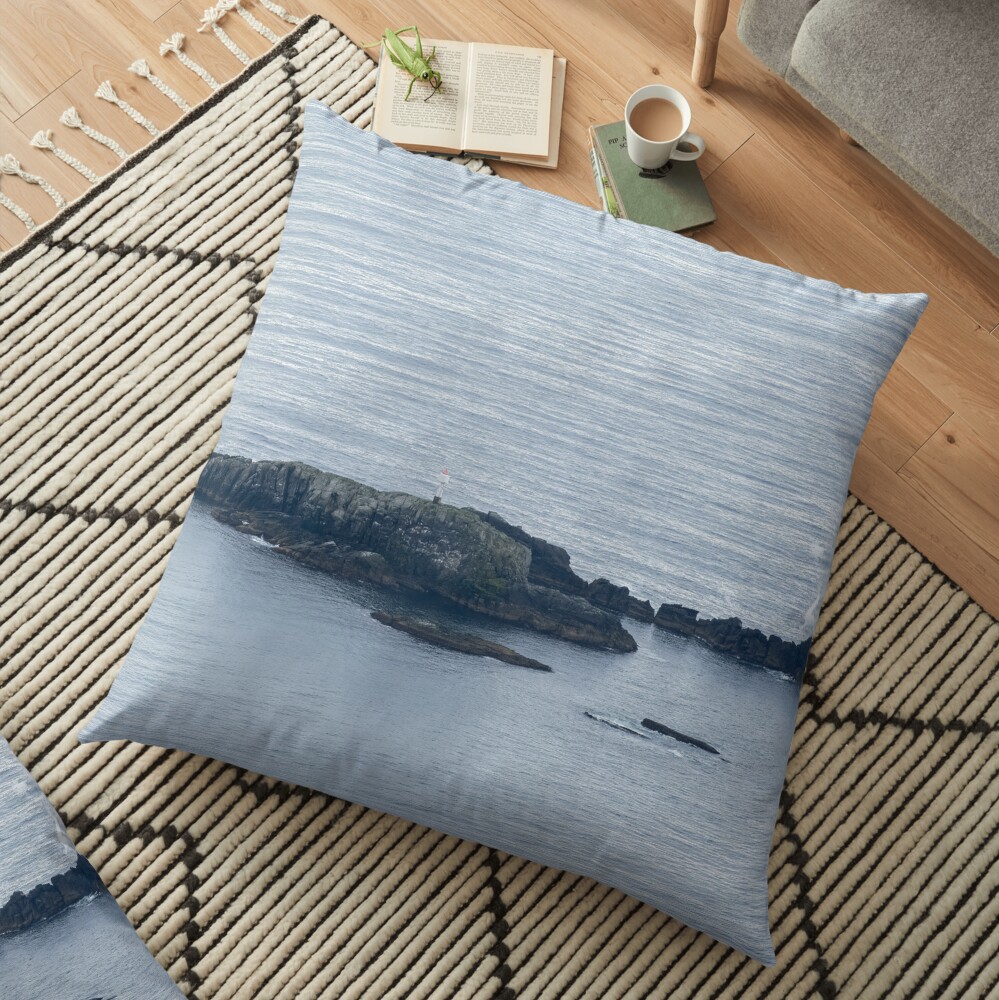 Wonderful landscapes in Norway. Vestland. Beautiful scenery of Vestkapp and surroundings. Cloudy day. Floor Pillow