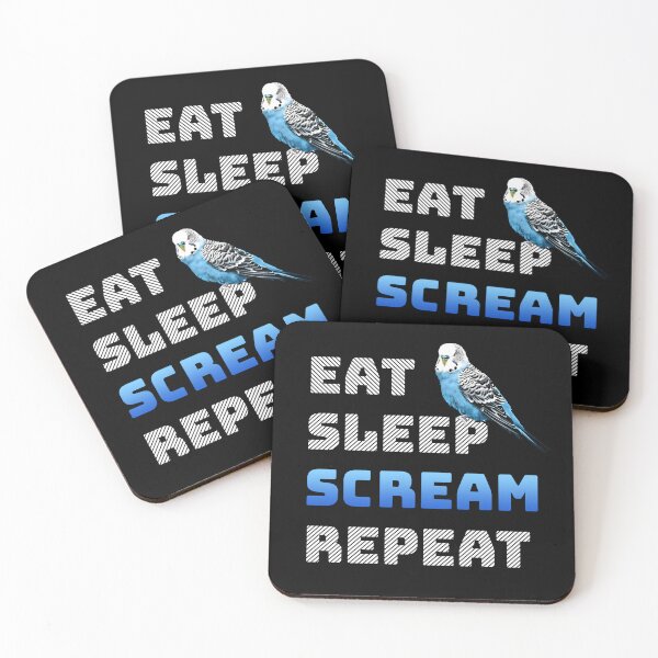 Item preview, Eat Sleep Scream Repeat English Budgie designed and sold by Alienphysique.