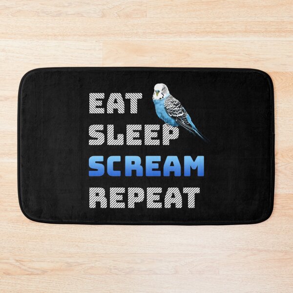 Item preview, Eat Sleep Scream Repeat English Budgie designed and sold by Alienphysique.