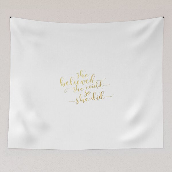Item preview, She believed she could so she did... Life Inspirational Quote (Modern Style) designed and sold by Powerofwordss.