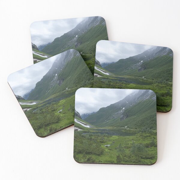 Item preview, Wonderful landscapes in Norway. Vestland. Beautiful scenery of Urasetra and surroundings. Cows, lake, road and snowed mountain. Paradise and heaven. Cloudy day designed and sold by Maurizio Fabbroni.