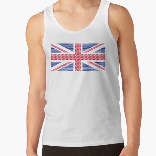 Tire track Union Jack British Flag Tank Top