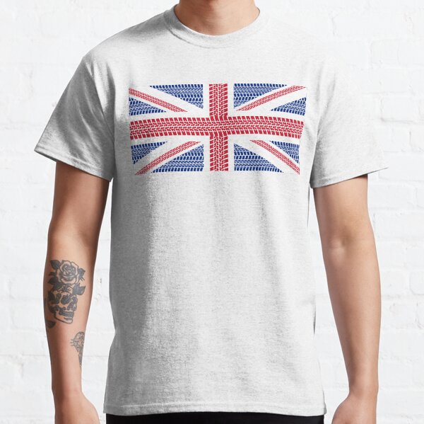 Tire track Union Jack British Flag Classic T-Shirt
