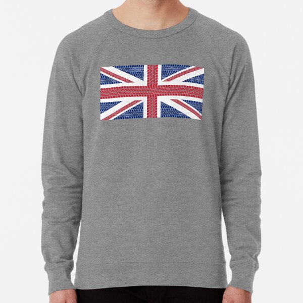 Tire track Union Jack British Flag Lightweight Sweatshirt