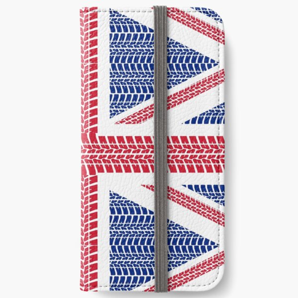Tire track Union Jack British Flag iPhone Wallet