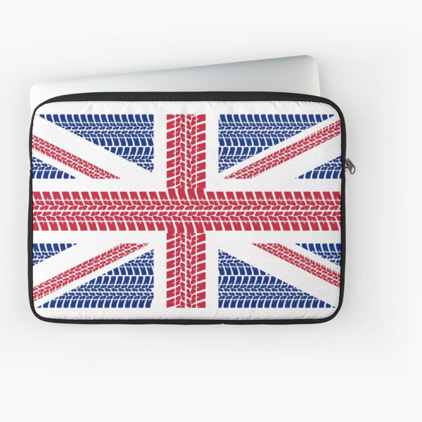 Tire track Union Jack British Flag Laptop Sleeve