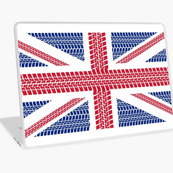 Tire track Union Jack British Flag Laptop Skin