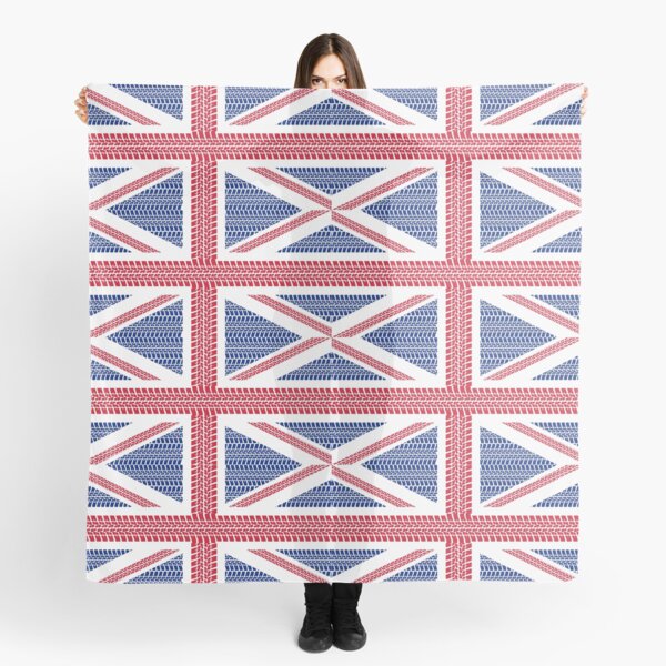 Tire track Union Jack British Flag Scarf