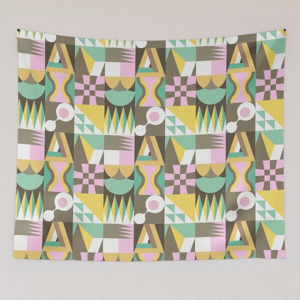 Item preview, Random tile style square shape pattern designed and sold by LaBelleMaison.