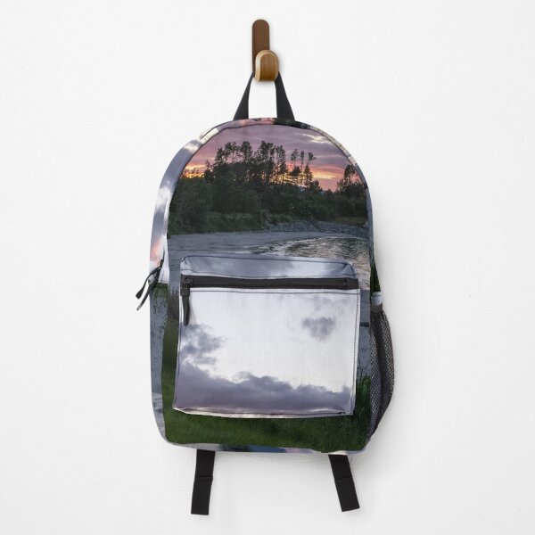 Item preview, Wonderful landscapes in Norway. Vestland. Beautiful scenery of a sunset on a calm sea in a sunny day with red sky and National monument Hjorungavag. designed and sold by Maurizio Fabbroni.