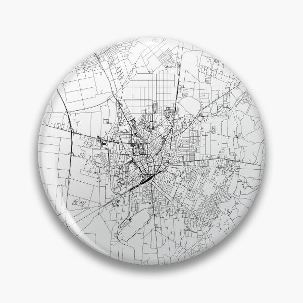 Item preview, Debrecen White Map designed and sold by multiplicitymap.