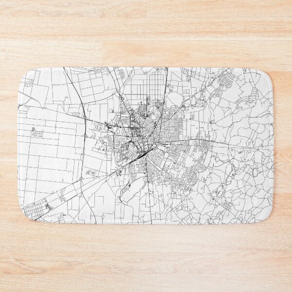 Item preview, Debrecen White Map designed and sold by multiplicitymap.