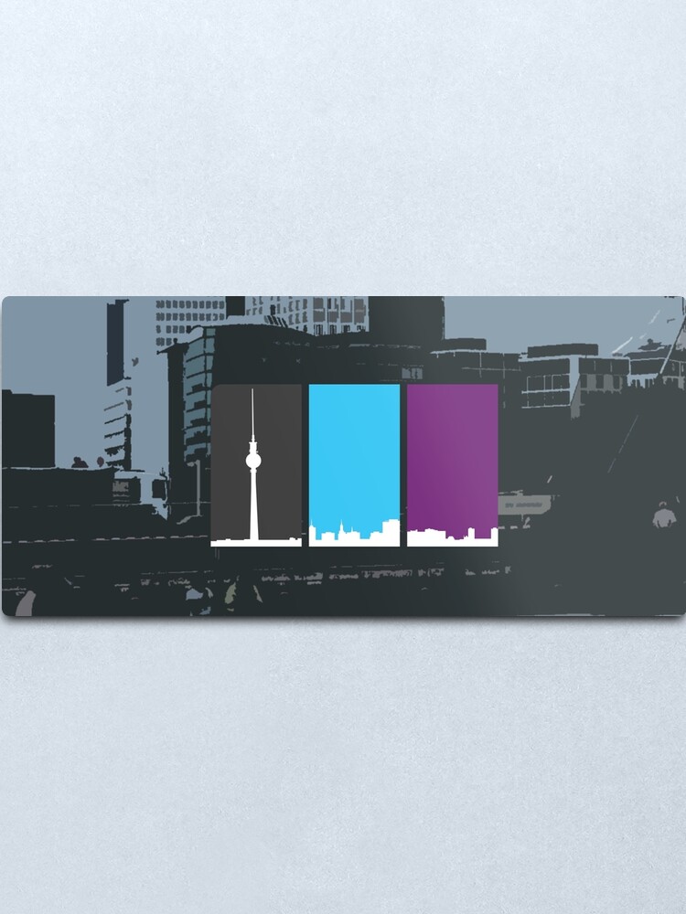 Alternate view of 3 sides of Berlin Metal Print