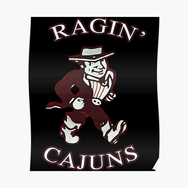 "Ull ragin cajuns vintage logo" Poster for Sale by MaloneAnne Redbubble