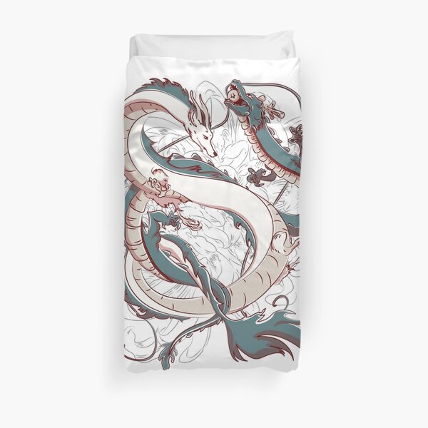 Japanese Dragons Duvet Cover
