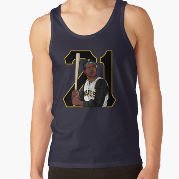 Most popular of the year Roberto Clemente Clemente #21 Black Tank SPORT AND  ICON