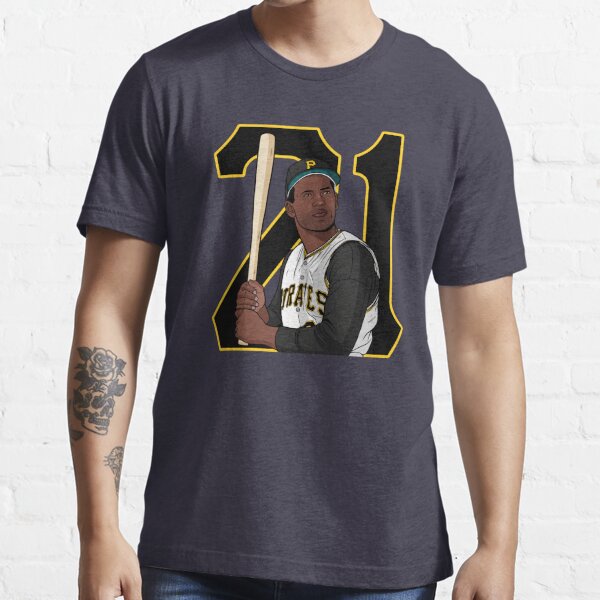 Pittsburgh Pirates 21 Roberto Clemente Nike Black Commemorative T