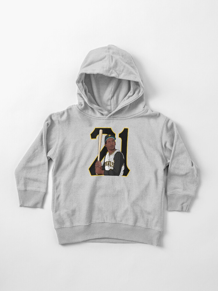 Roberto Clemente #21 Pullover Hoody L / Heather Black