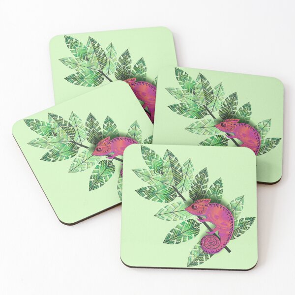 Item preview, PINK CHAMELEON 120 AND LEAF designed and sold by sana90.