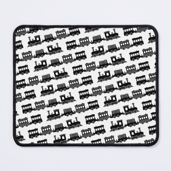 Item preview, Black and White Wooden Toy Trains Pattern designed and sold by XOOXOO.