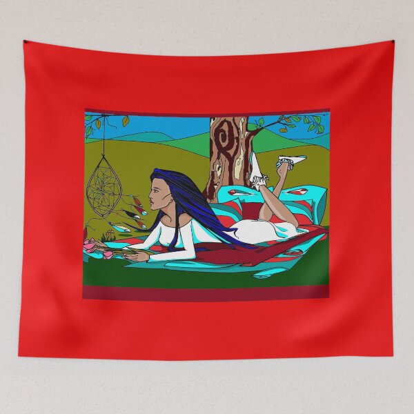 Item preview, Native America Lady with Dream Catcher designed and sold by judy snyder.