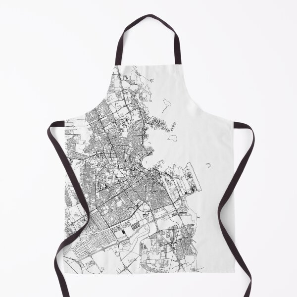 Item preview, Doha White Map designed and sold by multiplicitymap.