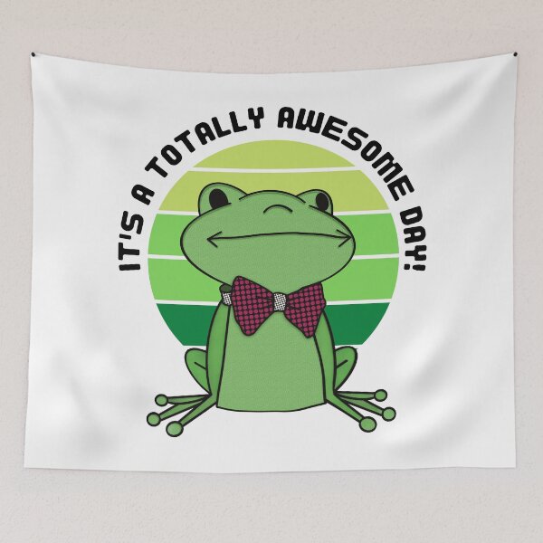 Item preview, Frog Toad Sticker - It's a Totally Awesome Day with white designed and sold by FlippinTurtles.