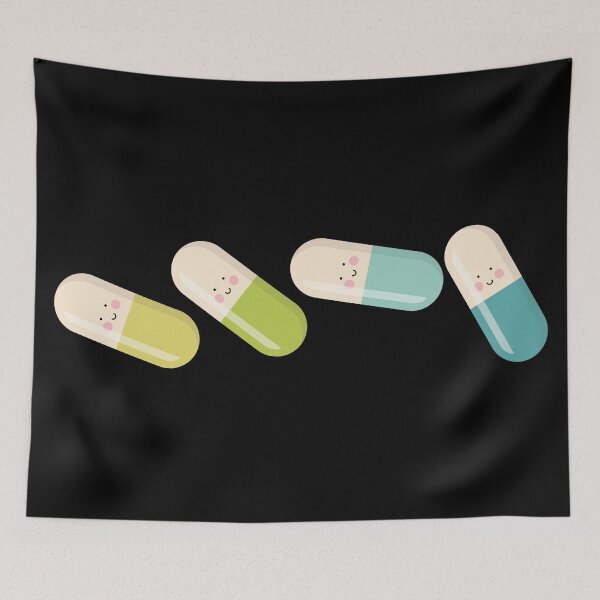 Item preview, Green Falling cute capsule pills designed and sold by Eenig.