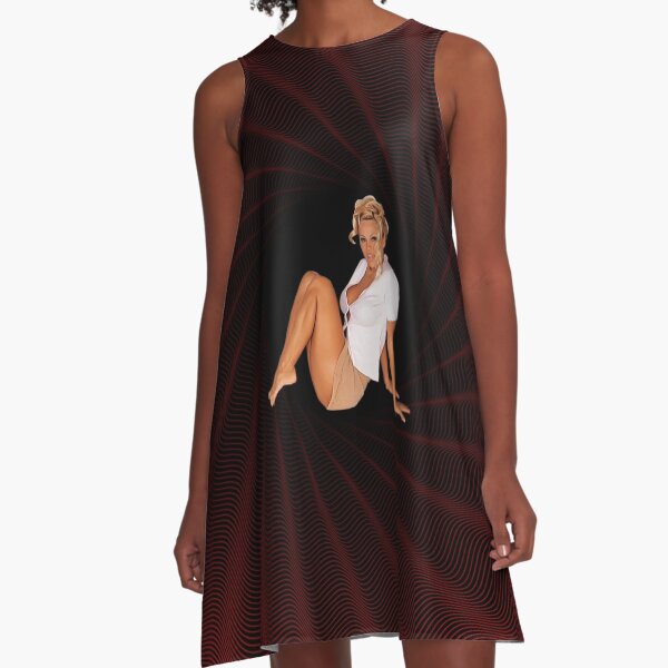 Pamela Anderson - Celebrity (Oil Paint Art) Modern Style A-Line Dress
