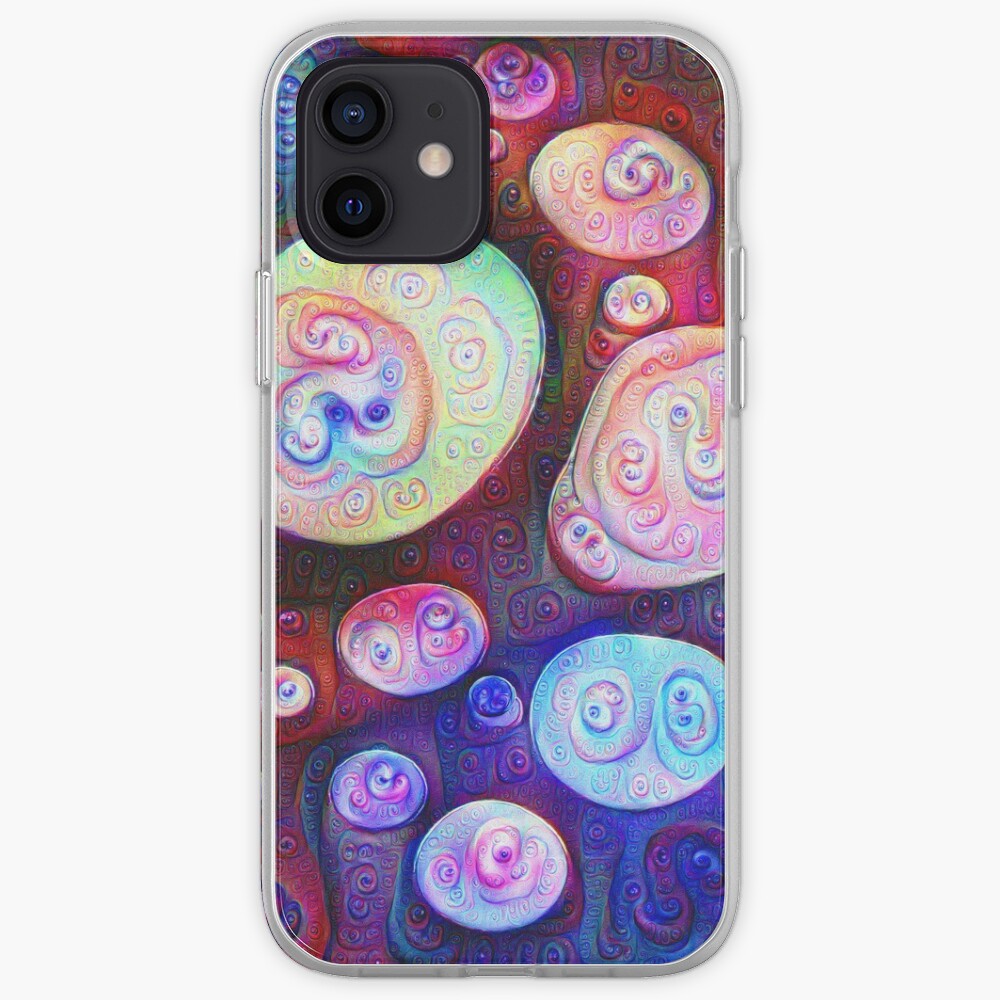 #DeepDream bubbles on frozen lake 5x5K v1450615886 iPhone Case & Cover